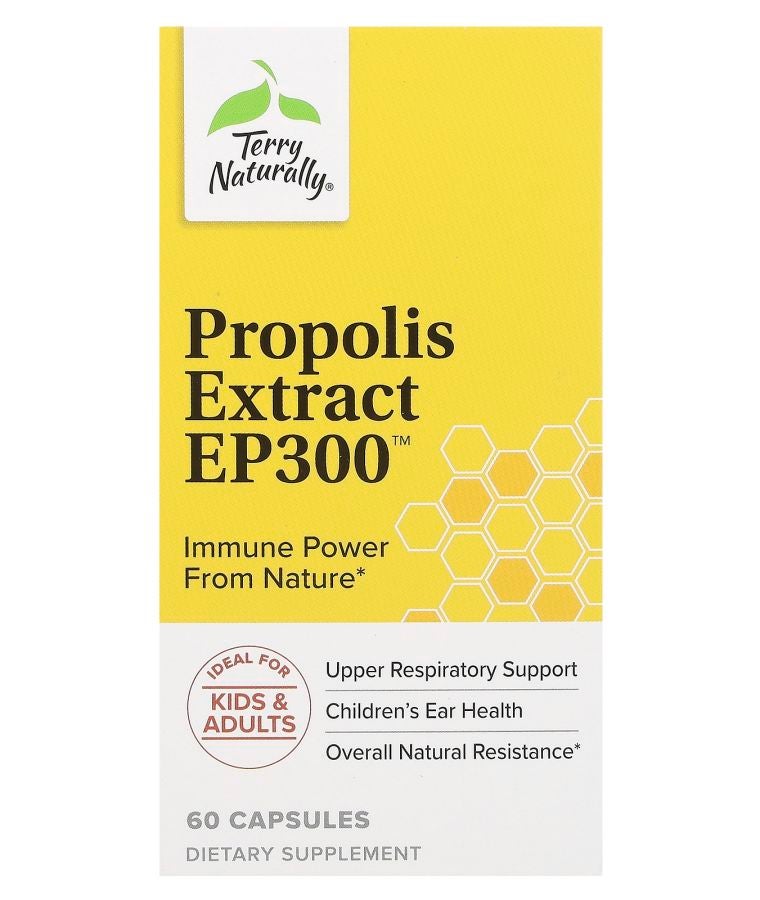 Terry Naturally Propolis Extract EP300 60 Capsules (200 mg per Capsule)