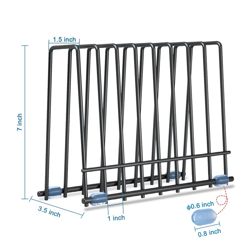 IDEATECH Reusable Storage Bags Rack, Stainless Stand for Reusable Storage Bags, Drying Rack Holder for Reusable Bags, Books, Makeup Brush (Black) - Image 3