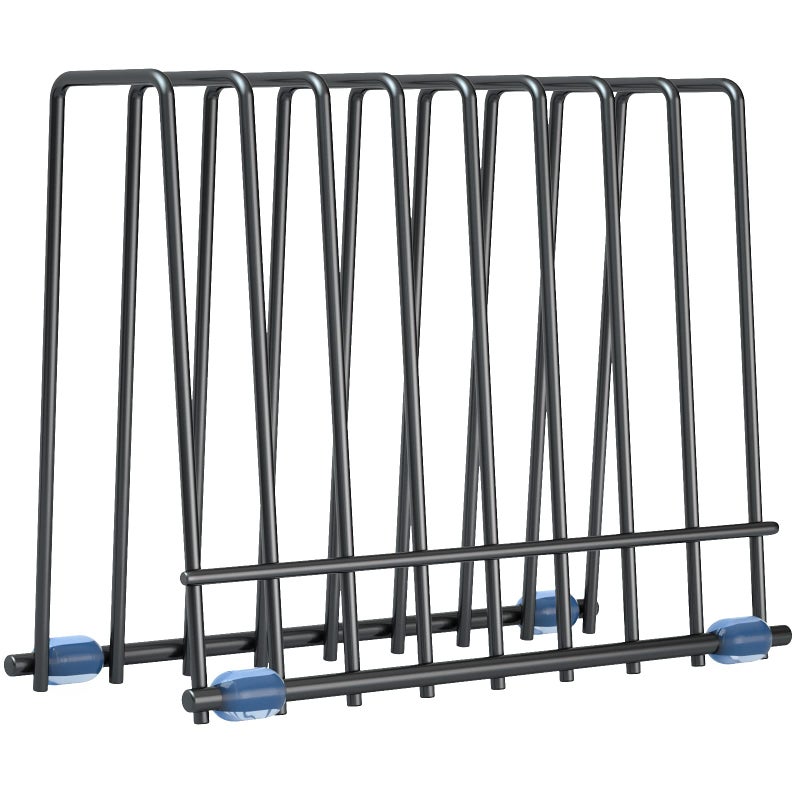 IDEATECH Reusable Storage Bags Rack, Stainless Stand for Reusable Storage Bags, Drying Rack Holder for Reusable Bags, Books, Makeup Brush (Black) - Image 1