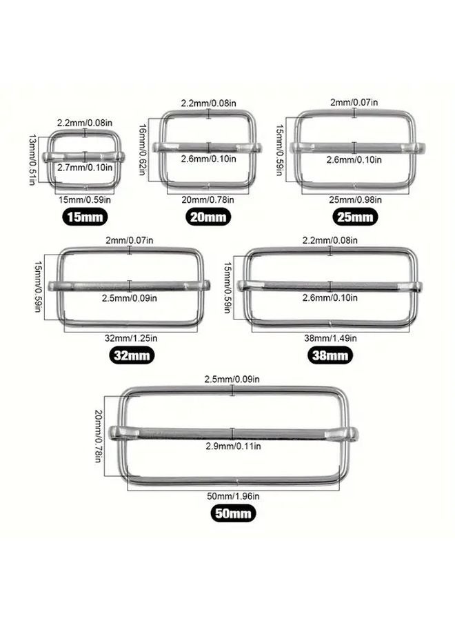 12pcs 20mm Metal Pull Core Buckle Mix 4 Colors - Image 3