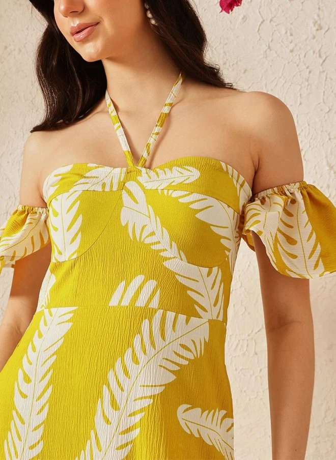 STREET 9 Floral Printed A-Line Maxi Dress for Women