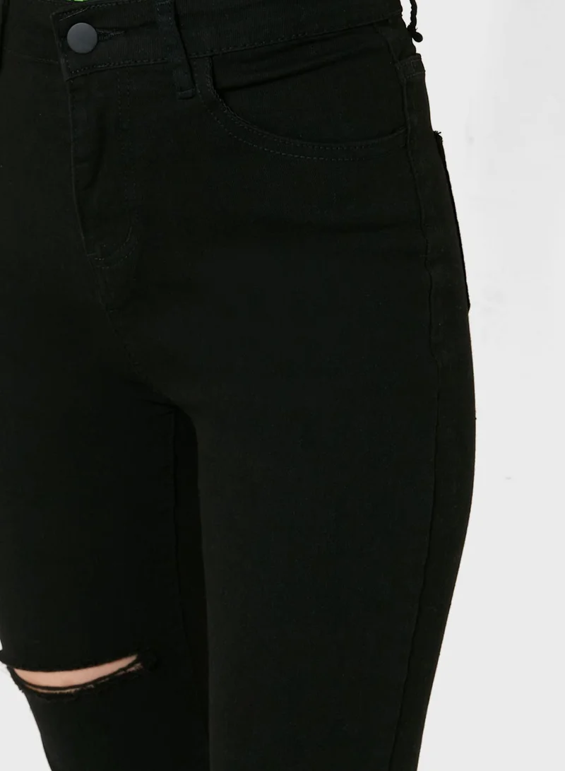 Ginger Distressed Detail Jeggings