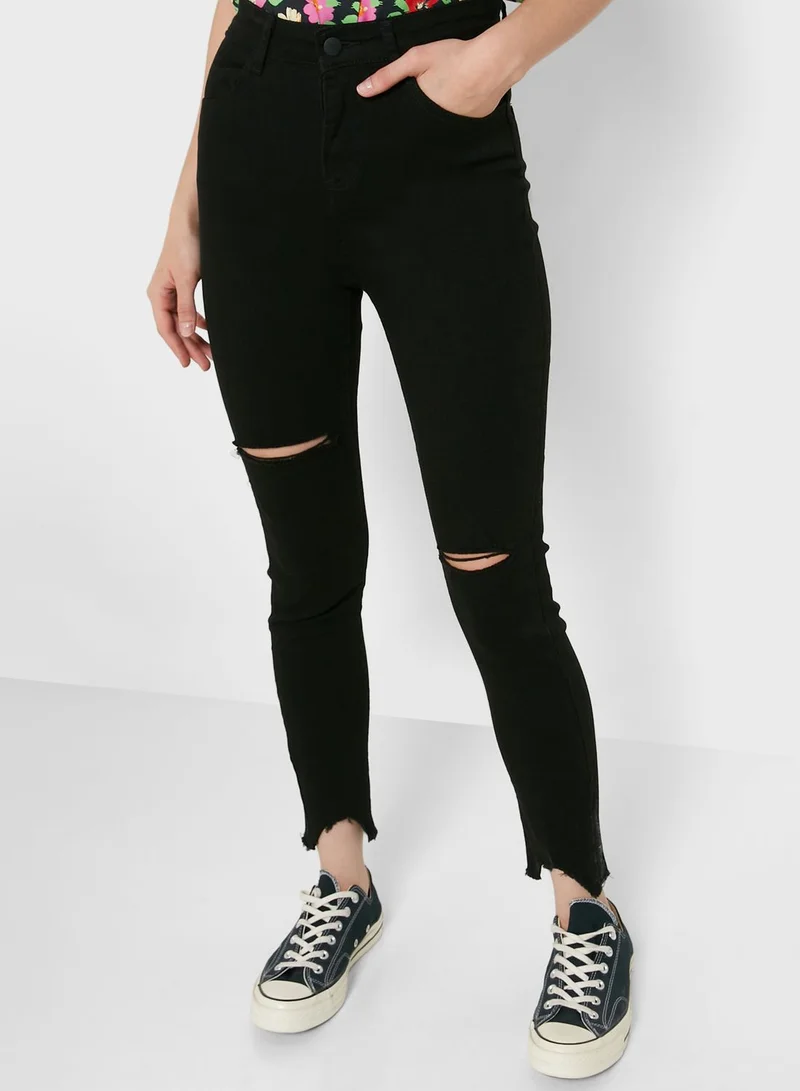 Ginger Distressed Detail Jeggings