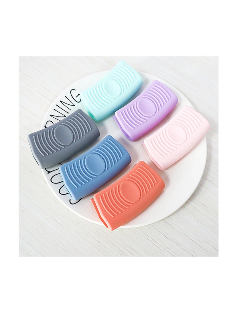 Silicone Pot Handle Sleeve, Reusable Cast Iron Handle Cover, Anti-Slip Silicone Skillet Handle Cover Washable for Frying Cast Iron Skillet Metal Pan, 6 Colors(Set of 12) - Image 4
