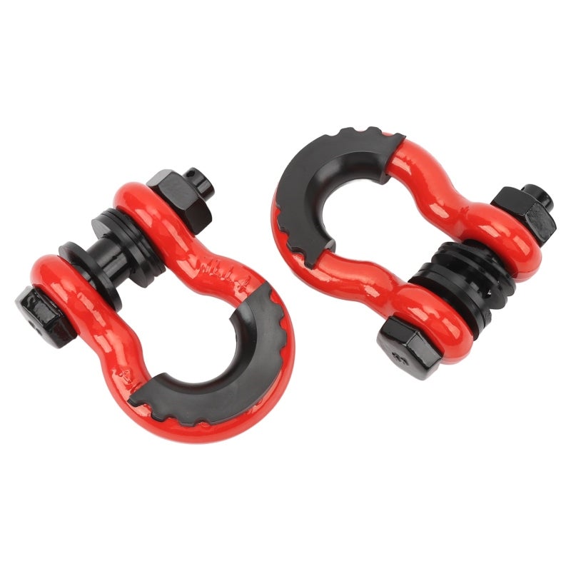 D Ring Shackles 7/8In Pin Red Alloy Steel - 5952Lbs Towing Capacity Tow Shackle for Off Road 4x4 ATV Vehicle Recovery - Image 3
