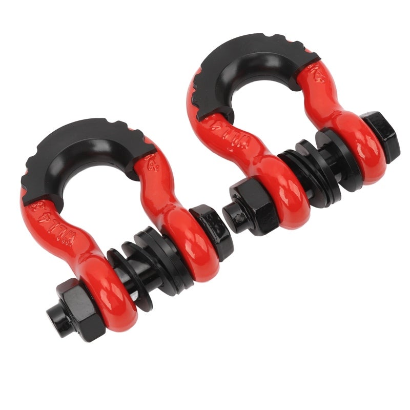 D Ring Shackles 7/8In Pin Red Alloy Steel - 5952Lbs Towing Capacity Tow Shackle for Off Road 4x4 ATV Vehicle Recovery - Image 5