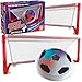 MindWare Super Striker Hover Soccer Ball Set Indoor Soccer for Kids Ages 3 and Up Flashing LED Lights USB Charger Includes 2 Sturdy Nets for 1 or 2Player Indoor Games for Kids 812 - Image 2