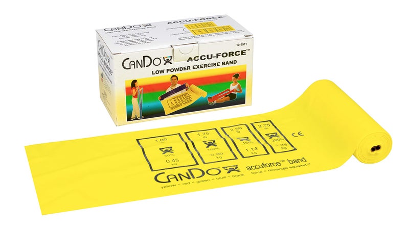 CanDo 10-5911 AccuForce Exercise Band, 6 yd Roll, Yellow-X-Light - Image 4