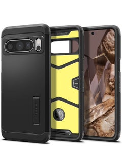 Spigen غطاء حماية Tough Armor لهاتف Google Pixel 8 PRO مع رغوة شديدة التحمل - أسود 