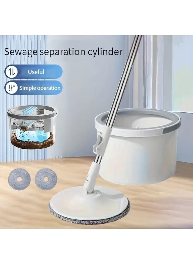 FUMES 360° Degree Spin Mop with Round Microfiber Head and Bucket for Wet and Dry Floor Cleaning - Image 3