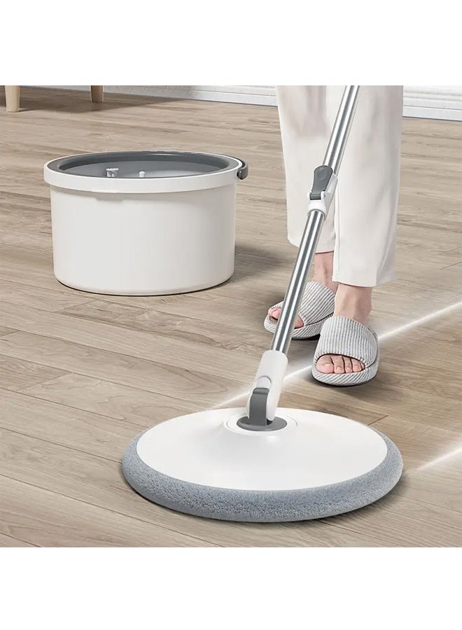 FUMES 360° Degree Spin Mop with Round Microfiber Head and Bucket for Wet and Dry Floor Cleaning - Image 2