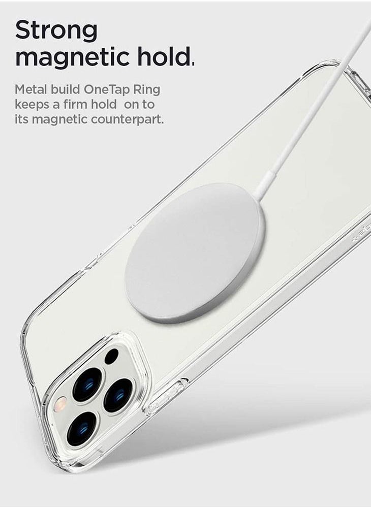 Spigen - Spigen One Tap Ring Adapter Magnet to Add MagSafe Compatibility to Non Mag Safe Case - Carbon Fiber - Image 1