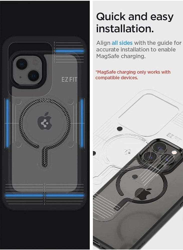 Spigen - Spigen One Tap Ring Adapter Magnet to Add MagSafe Compatibility to Non Mag Safe Case - Carbon Fiber - Image 1