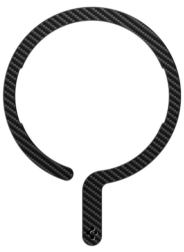 Spigen - Spigen One Tap Ring Adapter Magnet to Add MagSafe Compatibility to Non Mag Safe Case - Carbon Fiber - Image 1
