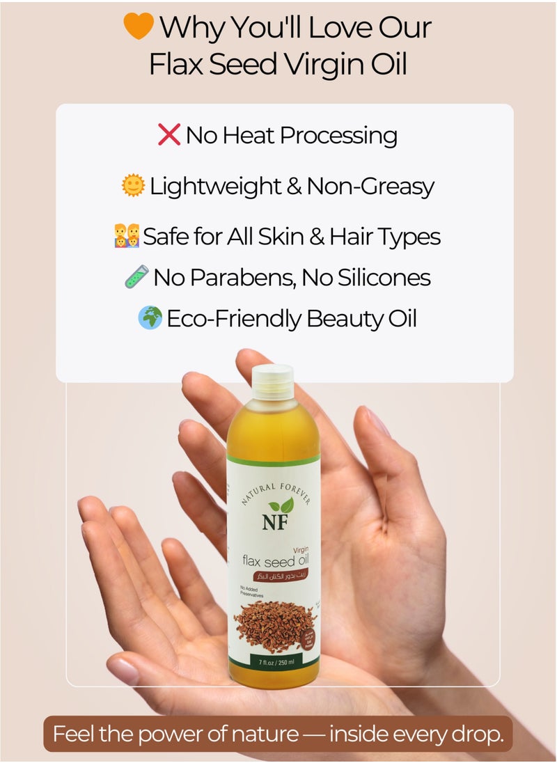 Natural Forever Flax Seed Virgin Oil 250ml  - Image 5