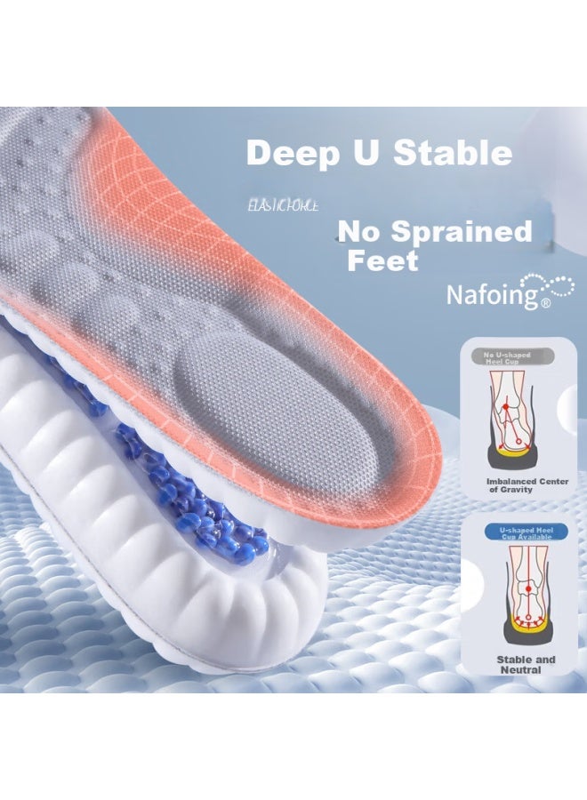 Iqgd Men's Sports Soft Elastic Cloud Technology Shock Absorption Breathable Insole Basketball Military Training 8037 41-42 - Image 2