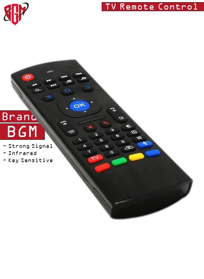 BGM New Replacement Remote Control, Remote Control Fit, Universal Remote Control Compatible with MX3-M Air Mouse Wireless 2.4G Remote Control Keyboard with Microphone for Android TV Box/Mini PC  - Image 1