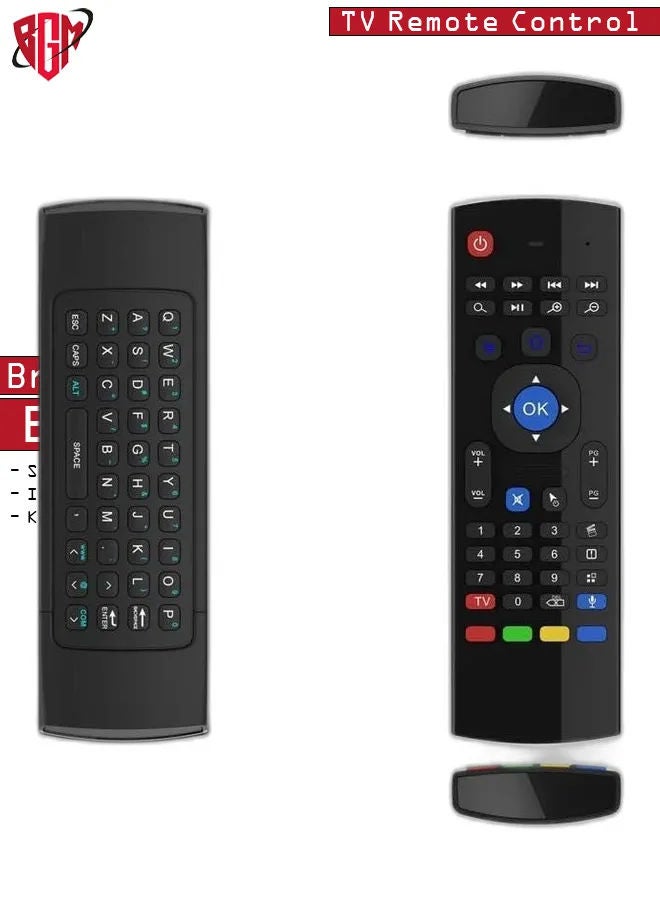 BGM New Replacement Remote Control, Remote Control Fit, Universal Remote Control Compatible with MX3-M Air Mouse Wireless 2.4G Remote Control Keyboard with Microphone for Android TV Box/Mini PC  - Image 3