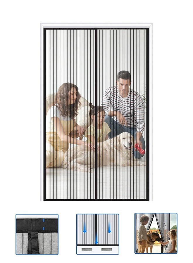 Sweet Life Magnetic Mosquito Repellent Door Curtain for Door Poweful Magnets, No Hands Entry, Heavy Duty Mesh, Easy Install Screen for Sliding Door, for Front Back Patio Apartment Door 100*210 cm  - Image 1