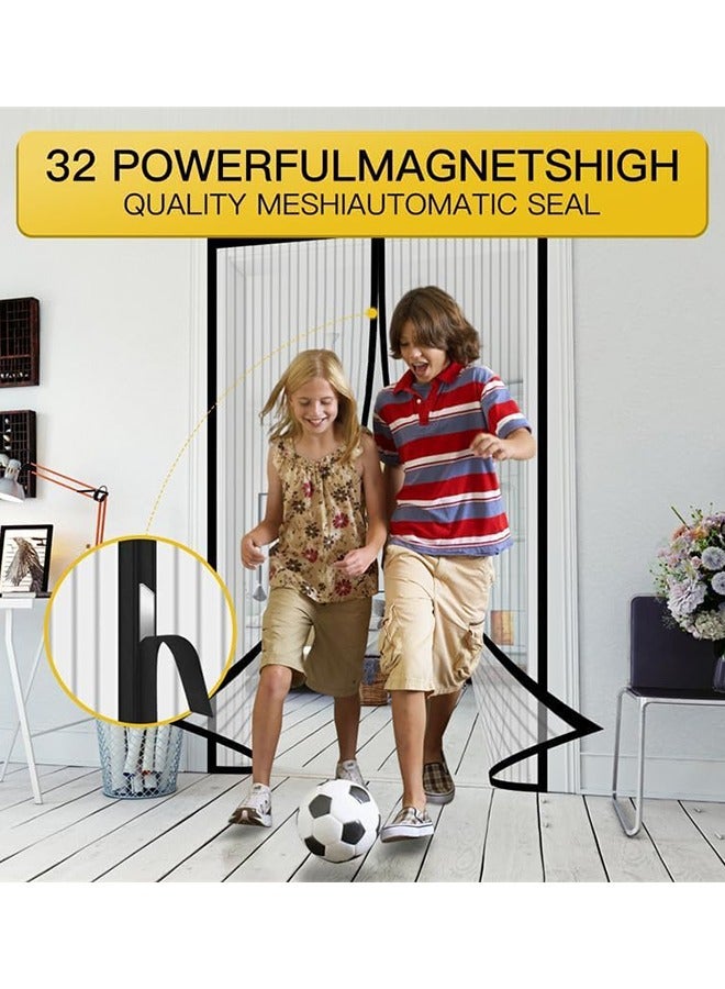 Sweet Life Magnetic Mosquito Repellent Door Curtain for Door Poweful Magnets, No Hands Entry, Heavy Duty Mesh, Easy Install Screen for Sliding Door, for Front Back Patio Apartment Door 100*210 cm  - Image 4