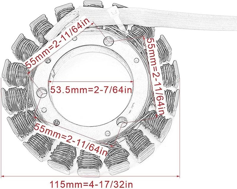Wivplex Generator Stator Coil for Bennche UTVs and Motorcycles - Image 2
