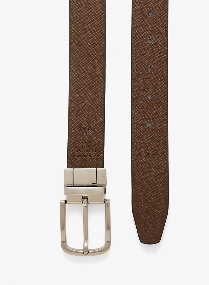 Robert Wood  Genuine Leather Reversible & Resizable Formal Belt for Men | Best Price UAE
