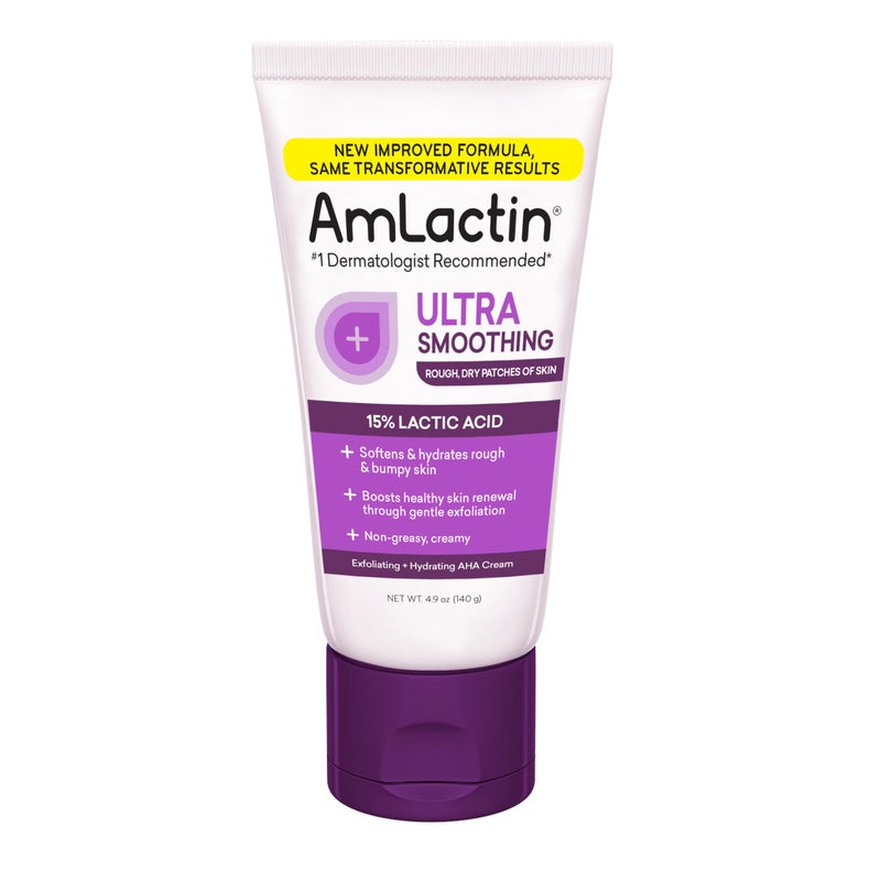 AmLactin AmLactin Ultra Smoothing - 4.9 oz Body & Hand Cream with 15% Lactic Acid - Exfoliator and Moisturizer for Rough and Bumpy Dry Skin (Packaging May Vary) 