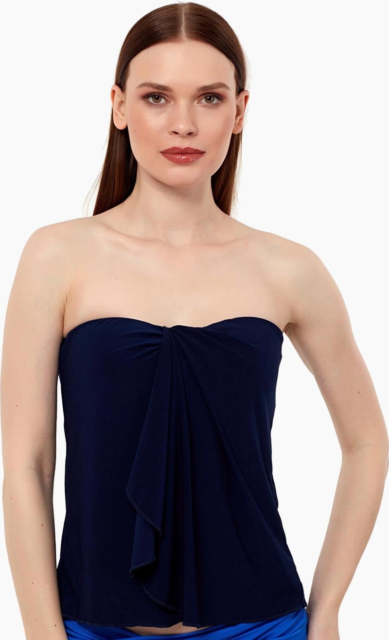 Ayyıldız 63550 Navy Blue Strapless Tankini Top  - Image 1