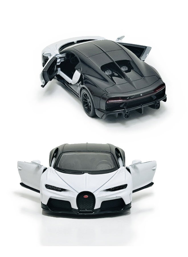 Kinsmart 1:38 Scale Door Openable Pull Back Action Bugatti Chiron Super Sport Diecast Metal Alloy Toy Car - Image 3