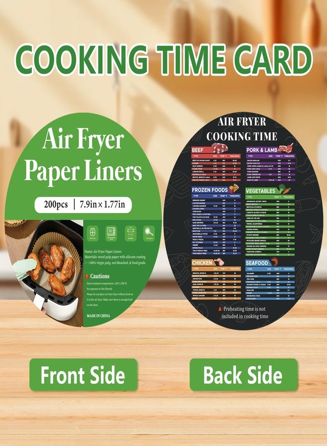 Adhjito 200PCS 7.9-inch Air Fryer Liners: Round Non-Stick Airfryer Disposable Paper Liners - Food Grade Parchment Paper for 5-8QT Air Fryer Baking and Roasting - Waterproof and Oil Proof (10 Inch on Top) - Image 5