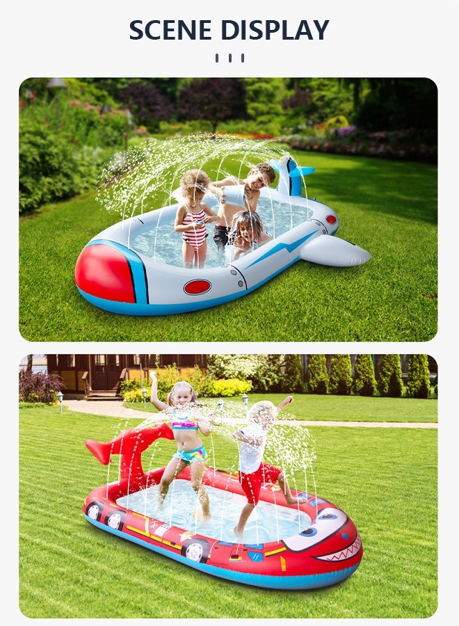 Koogis Rocket Ship Inflatable Kiddie Pool with Sprinkler – Blow Up Swimming Pool for Kids, Outdoor Backyard Water Play Toy for Toddlers, Boys & Girls Summer Splash Fun - Image 5