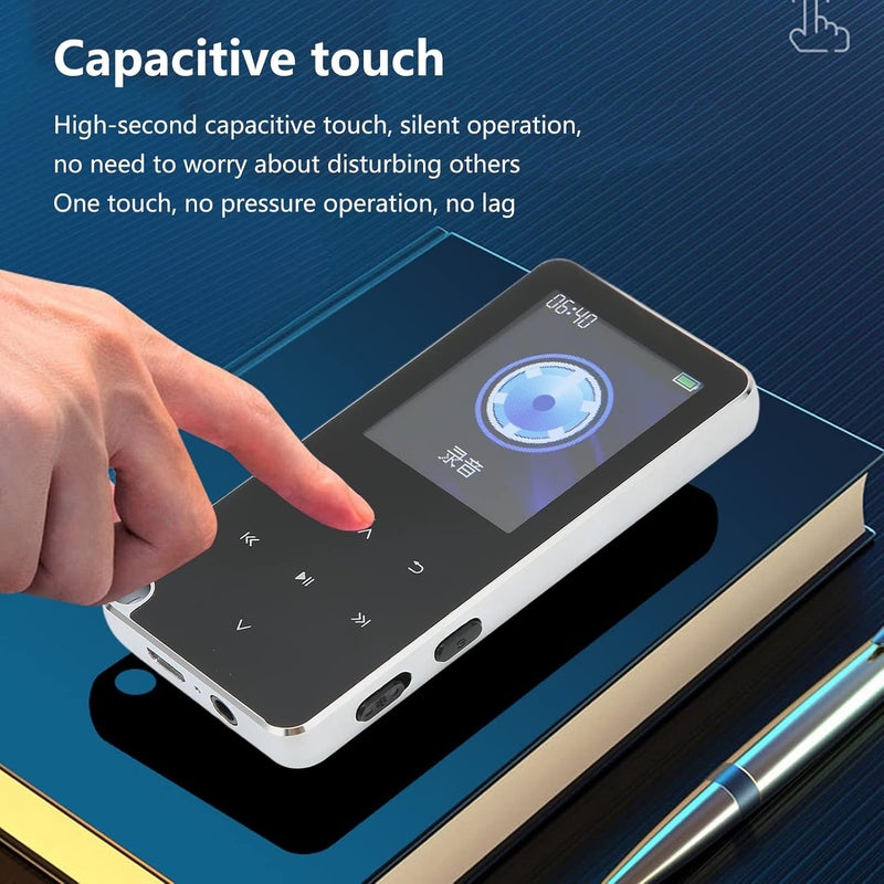 woobles Mp3 Player, Portable Digital Music Player Bluetooth 4.0 Music Player Lossless Digital Voice Recorder MP3 Music Player for Walking Running, with Earphone(8GB)- - Image 3