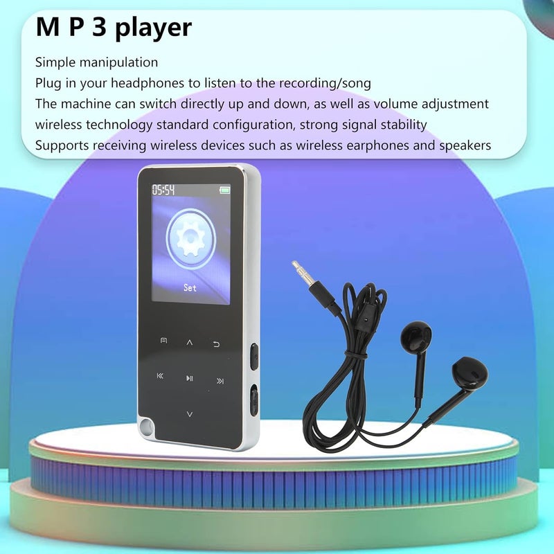 woobles Mp3 Player, Portable Digital Music Player Bluetooth 4.0 Music Player Lossless Digital Voice Recorder MP3 Music Player for Walking Running, with Earphone(8GB)- - Image 2