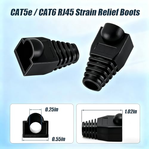 YIOVVOM RJ45 Strain Relief Boots (Black) - Image 2