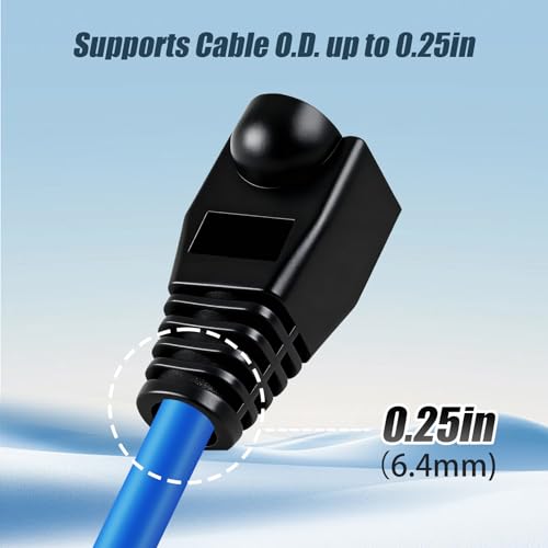 YIOVVOM RJ45 Strain Relief Boots (Black) - Image 3