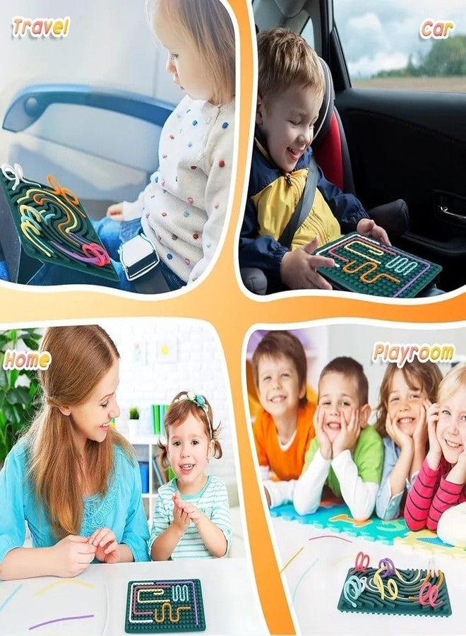 Calyxia Montessori Sensory Activity Board for Kids - Silicone Maze Tracing Toy, Fine Motor Skill Learning Educational Toy (Multicolor, 3+ Years) - Image 4