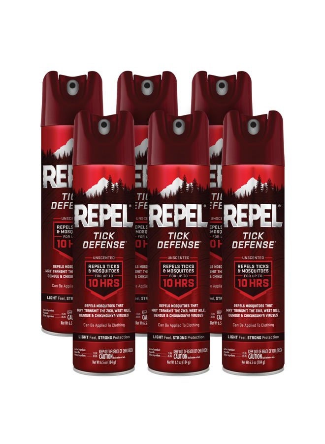 repel Tick Defense, Aerosol Spray, 6.5-Ounce, Pack of 6 - Image 1