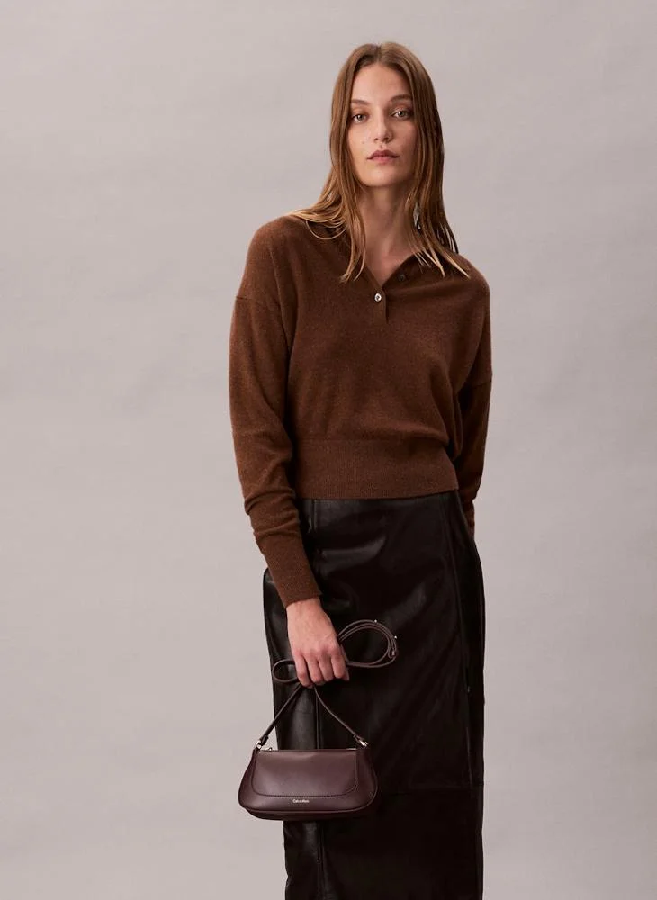 CALVIN KLEIN Logo Hardware Zip Crossbody