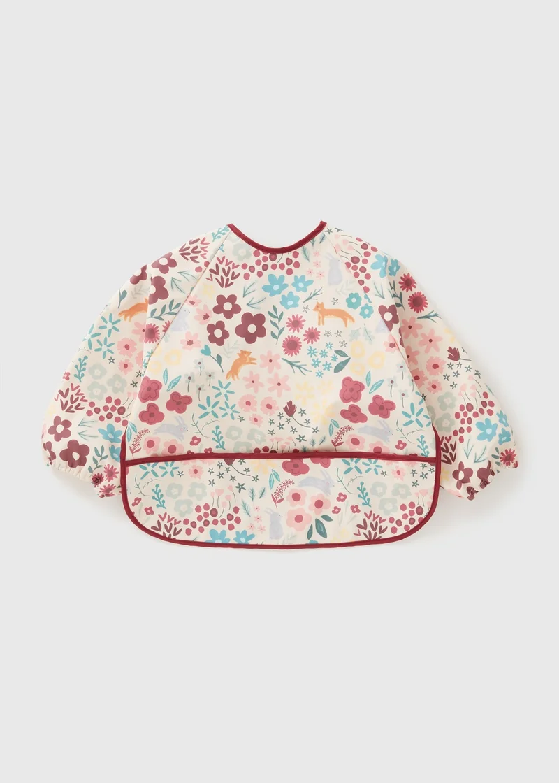 Matalan Baby Red Floral Coverall Bib