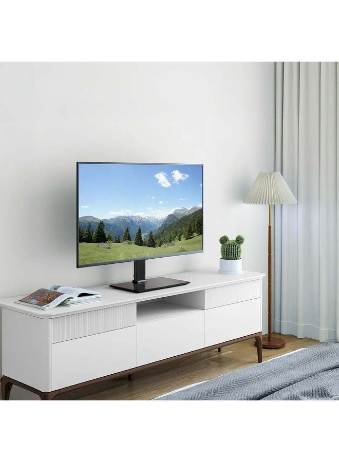 النجم الرئيسي حامل طاولة تلفزيون Prime Star PM 065DS، حامل عالمي منخفض الارتفاع لأجهزة تلفزيون LED/LCD/OLED/المنحنية مقاس 28-65 بوصة، لون أسود غير لامع، حتى 25 كجم، أقصى مقاس VESA 400x400 مم، إدارة الكابلات ومستوى الفقاعات متضمنان - Image 2