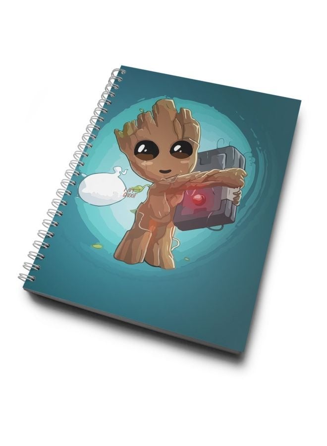 LIT Cute Groot I Am Groot Printed Spiral Notebook - Image 1