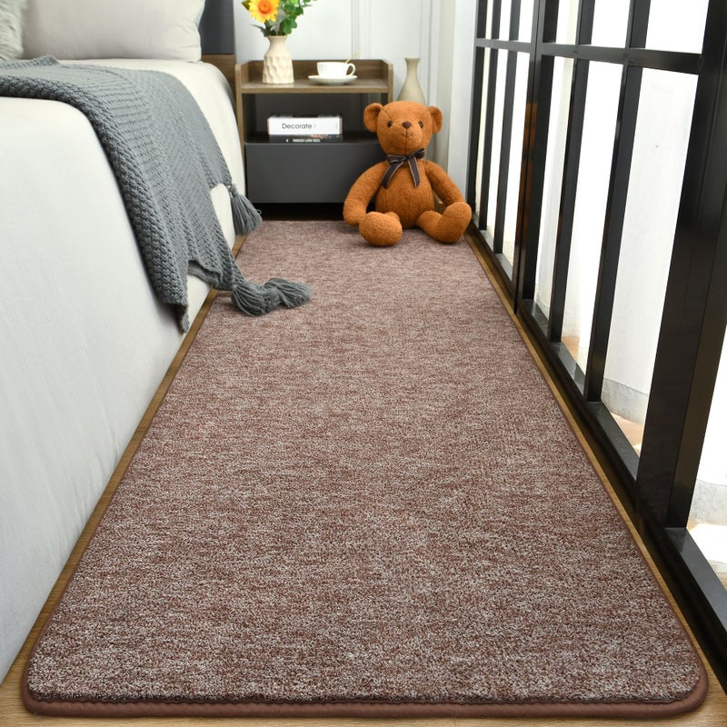 Keeko Soft 2x6 Runner Rug Brown, Bedside Rugs for Bedroom Living Room Small Area Throw Rugs Indoor Runner Carpets for Hallway Memory Foam Laundry Room Rug for Teen Kids Nursery Dorm Classroom Decor - Image 5