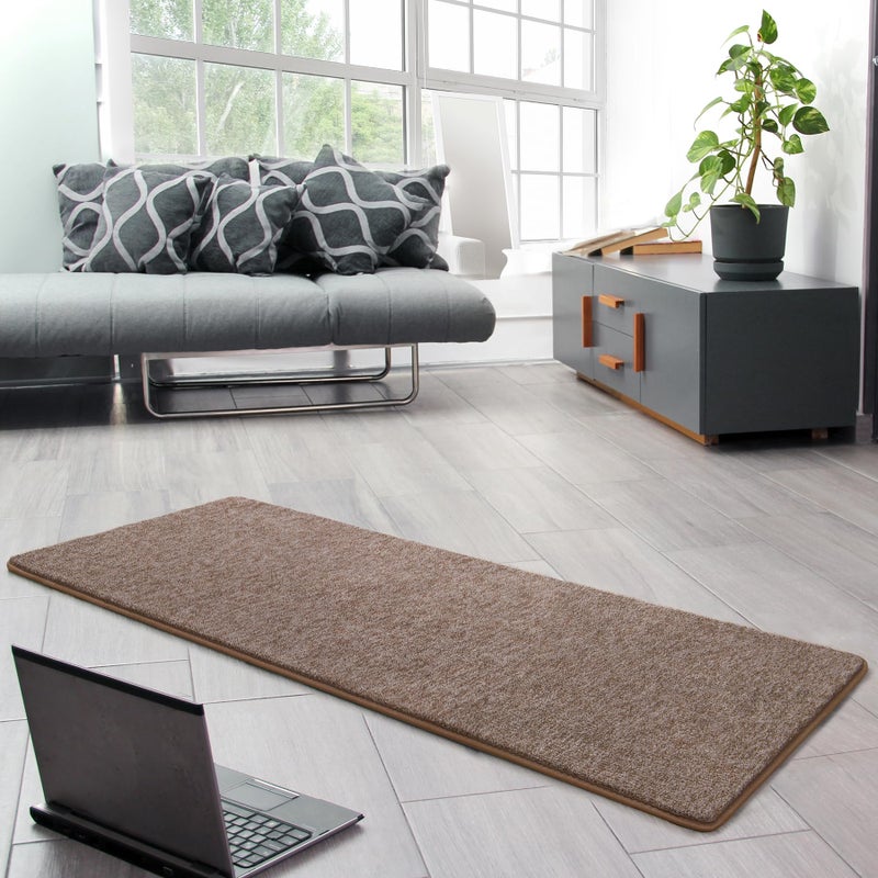Keeko Soft 2x6 Runner Rug Brown, Bedside Rugs for Bedroom Living Room Small Area Throw Rugs Indoor Runner Carpets for Hallway Memory Foam Laundry Room Rug for Teen Kids Nursery Dorm Classroom Decor - Image 3