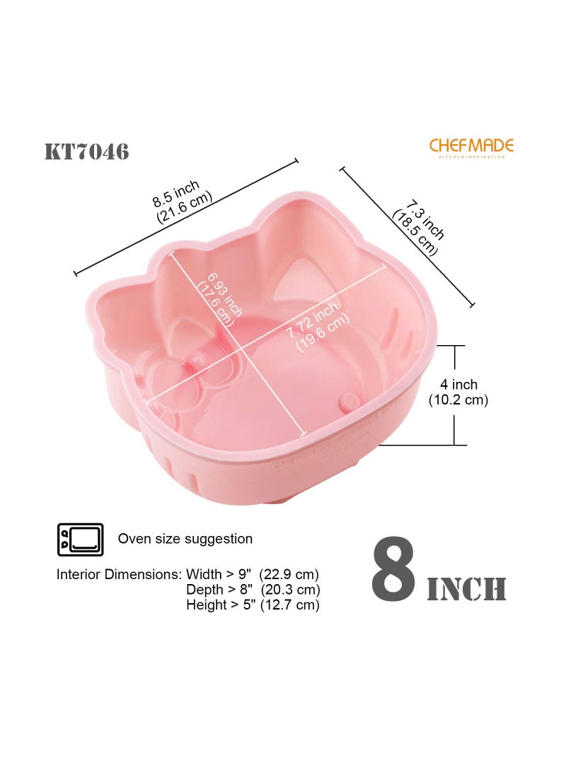 chefmade - Hello Kitty Cake Pan 8 Inch Non Stick Silicone Cake Mold - Image 1