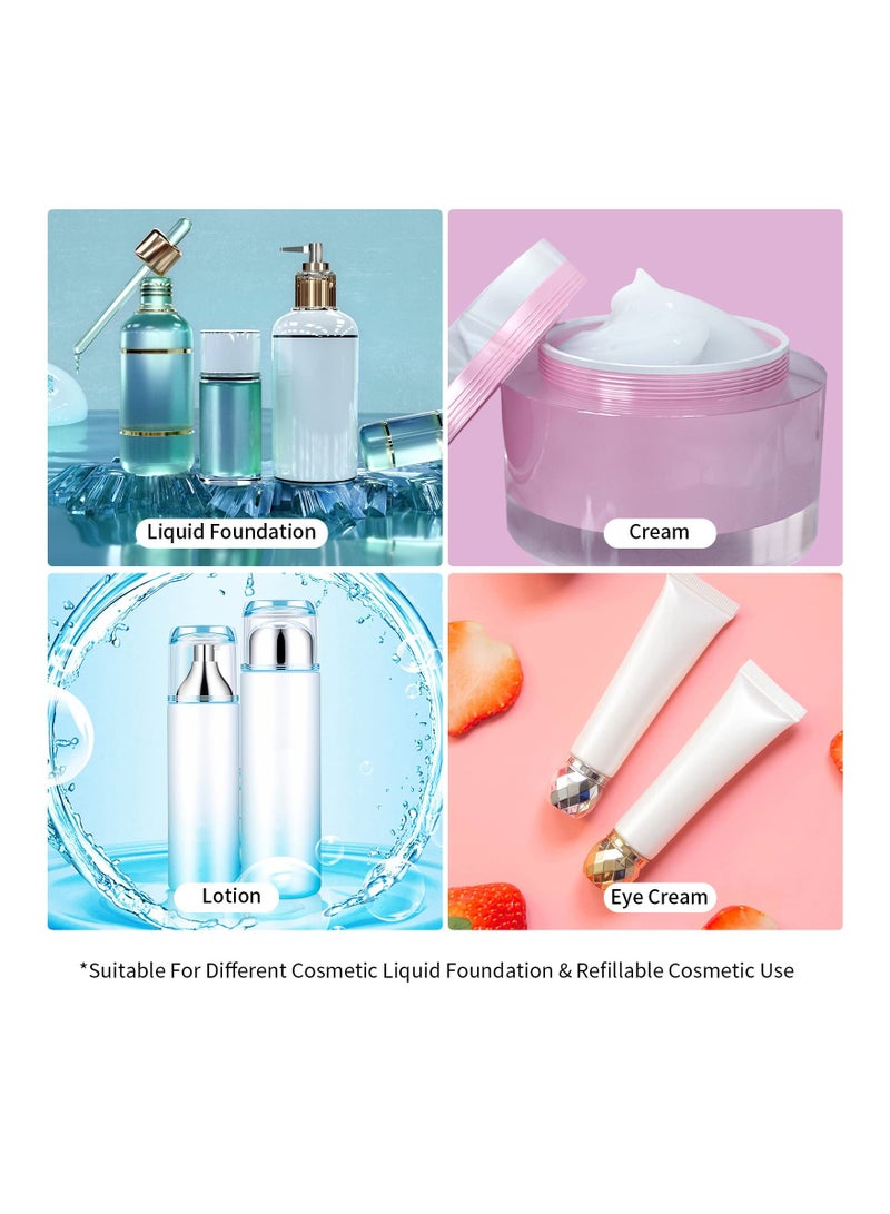 30ML Airless Pump Bottle Moisturizer Container - Refillable Cosmetic Dispenser for Face Cream, Hand Sanitizer, and Lotions - Leak-Proof Travel Vacuum Pump Jars for Men and Women (Set of 2) - Image 2