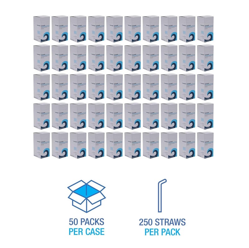 Boardwalk BWKJSTU775T50 775 in Unwrapped Plastic Jumbo Straws  Translucent 250Pack 50 PacksCarton - Image 3