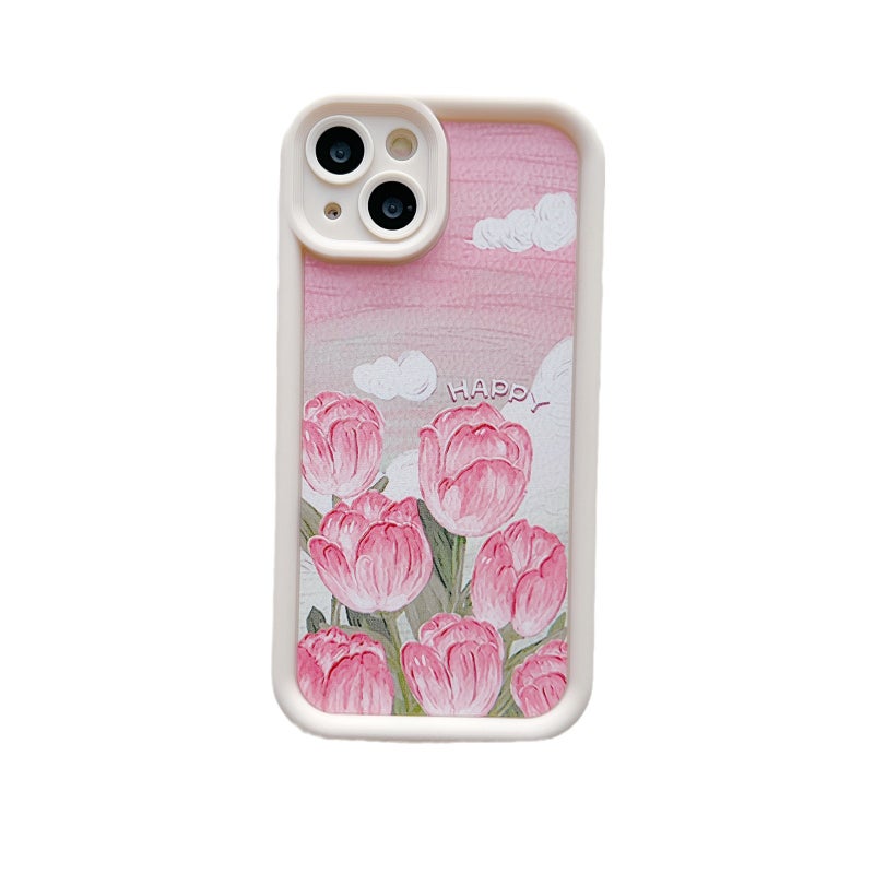 For itel S23 Plus painted flower ladder emery phone case itel A70 A60 tulip - Image 3
