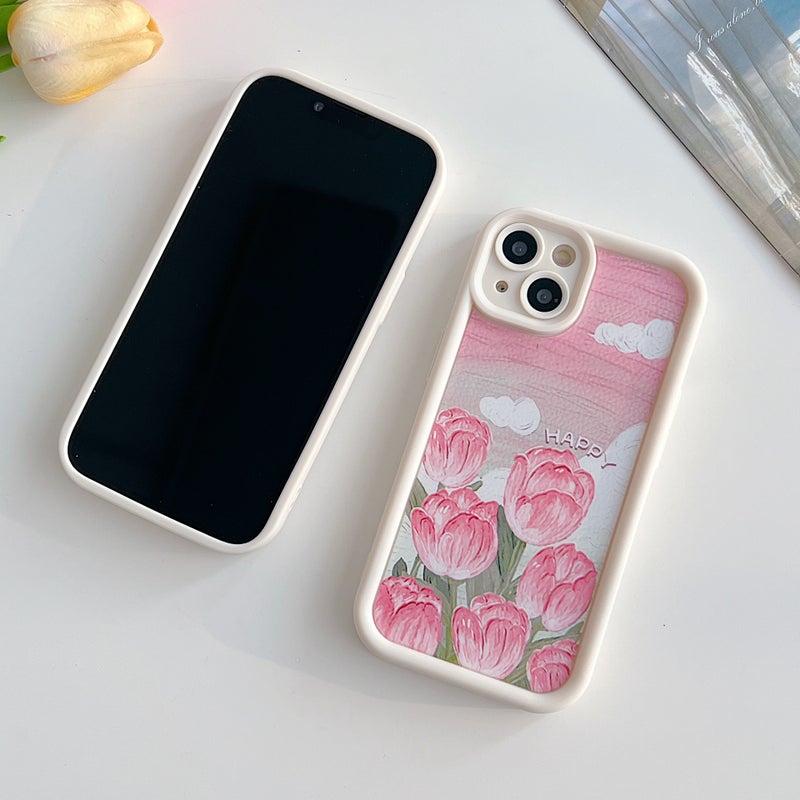 For itel S23 Plus painted flower ladder emery phone case itel A70 A60 tulip - Image 4