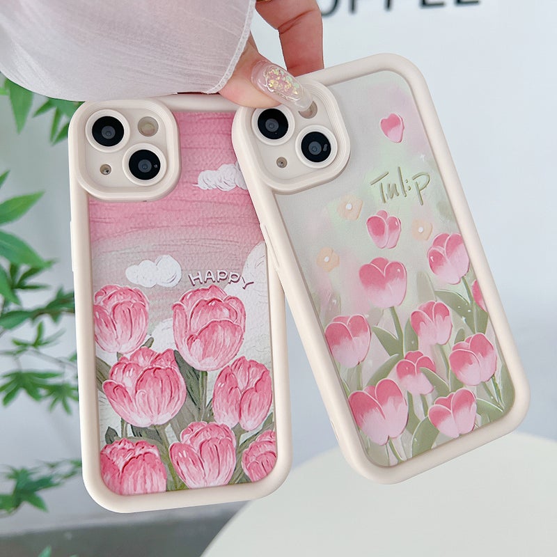 For itel S23 Plus painted flower ladder emery phone case itel A70 A60 tulip - Image 2