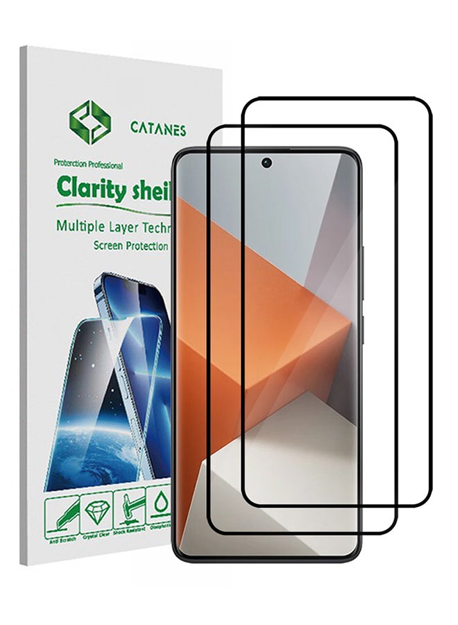 CATANES 2 Pack For Xiaomi Redmi Note 13 Pro+ Screen Protector Tempered Glass with 9H Hardness Anti-Scratch Glass flim Premium HD Clarity  - Image 1